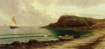 Seascape mit Dories und Segel Strand Alfred Thompson Bricher